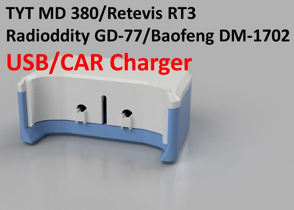 TYT MD 380, Retevis RT3, Radioddity GD-77  USB / Car Charger