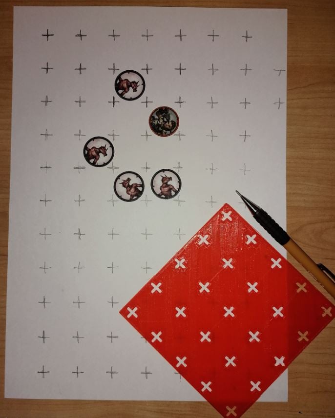 D&D map grid stencil