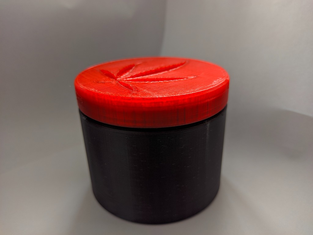 THREADED ROUND BOX STORAGE FOR WEED