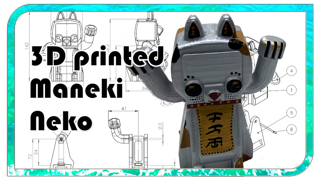 Working 3D Printed Maneki Neko 