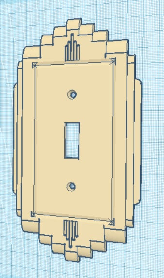15 Types 1940's Vintage Retro Art Deco Lightswitch Cover Wall Plate