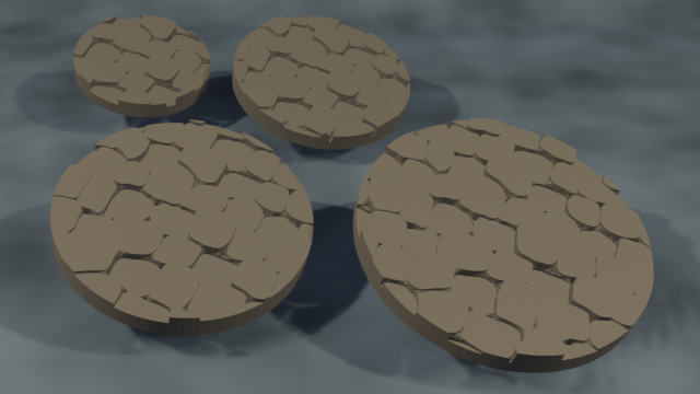 Uneven stone miniature bases
