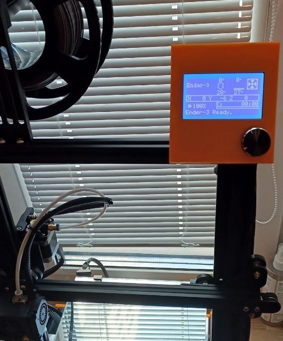 Ender 3 display mountable as outer box or top rail mount 2020