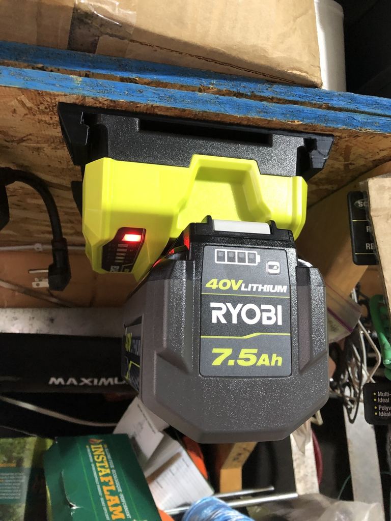 Ryobi 40v charger mount