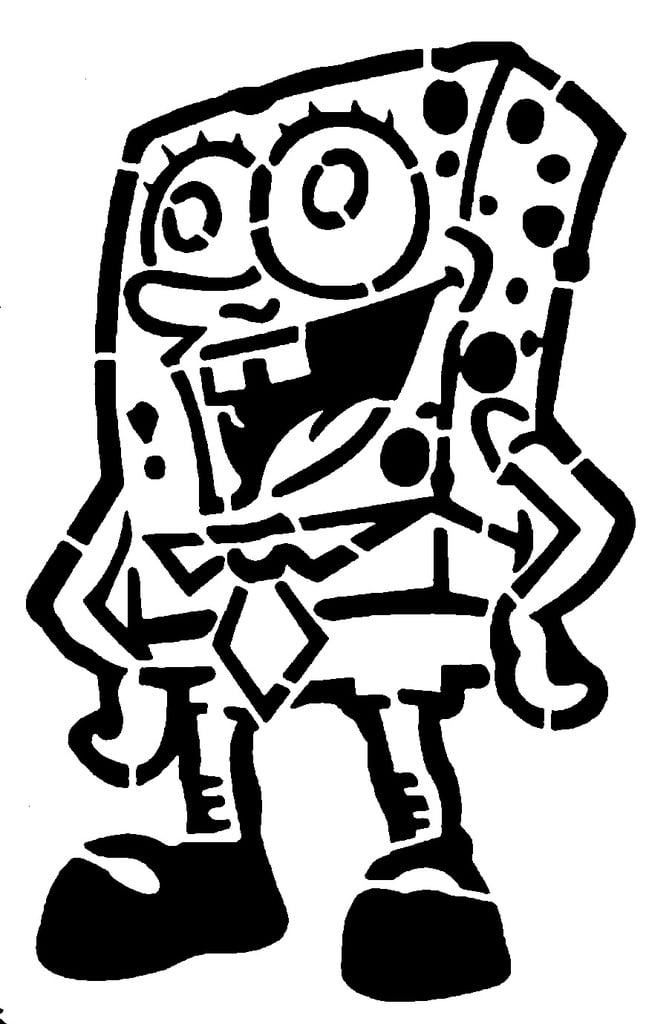 Sponge Bob Square pants stencil 3