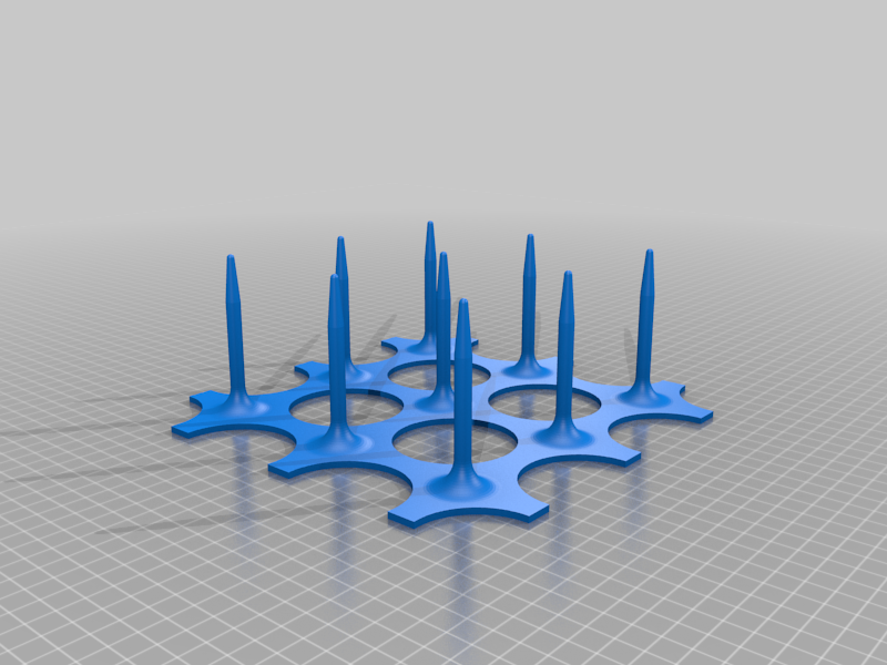 Thread spool holder for sewing (3x3 with square shaped elements)