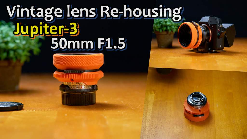 Vintage lens Re-housing - Jupiter 3 50mm F1.5 (M39 mount) For digital mirrorless cameras