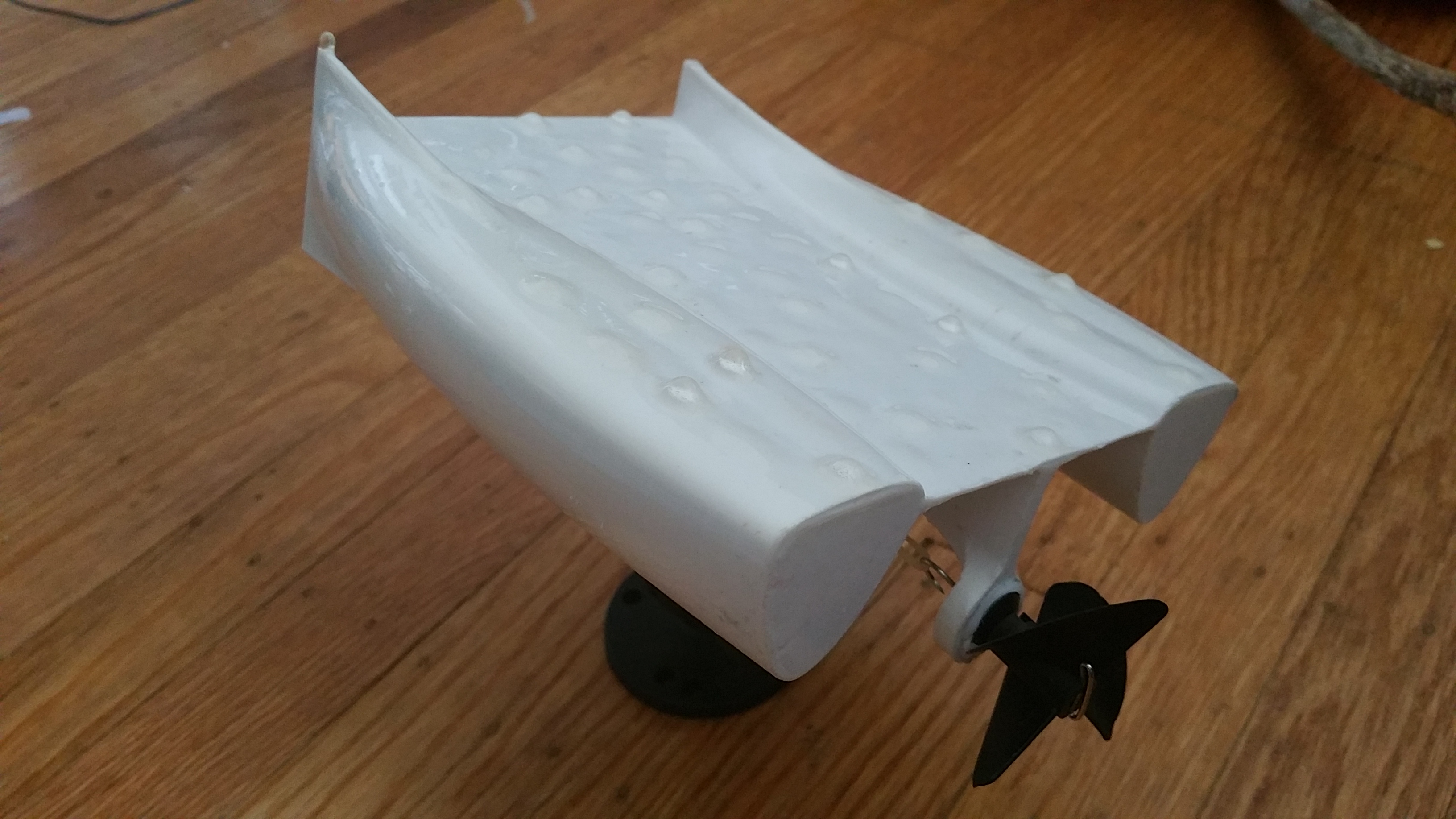 Rubber band powered race boat