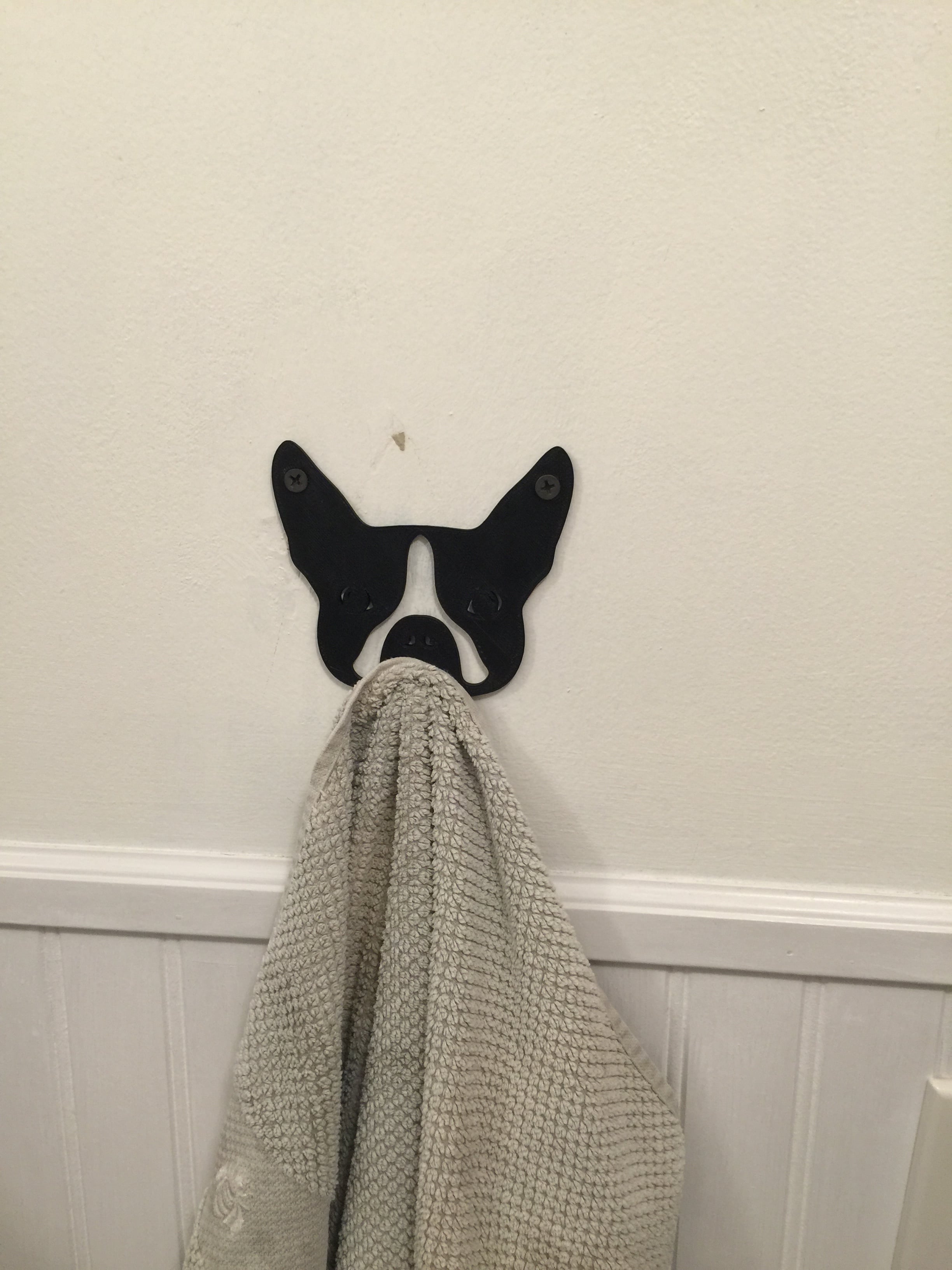 Boston Terrier Towel Hook