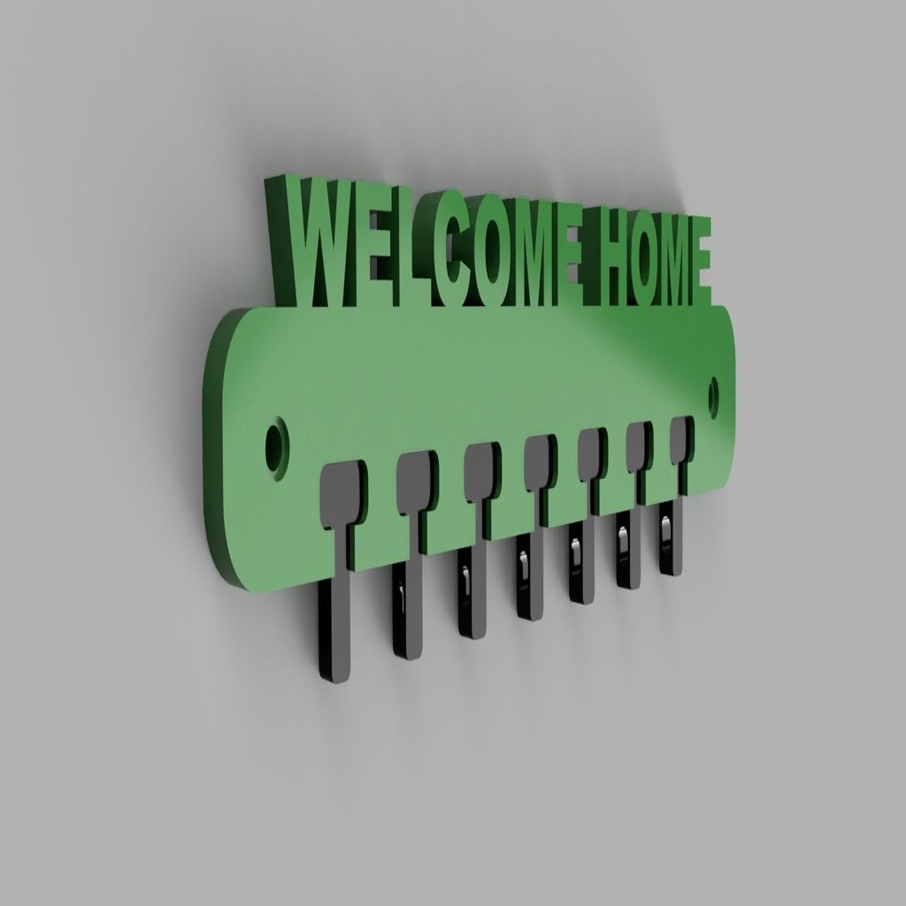 Věšák na klíče s nápisem WELCOME HOME / Key holder with the words WELCOME HOME