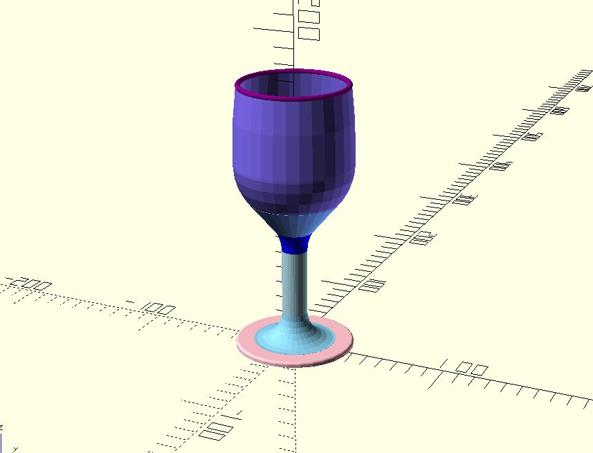 Simple Wine Glass Generator OpenSCAD