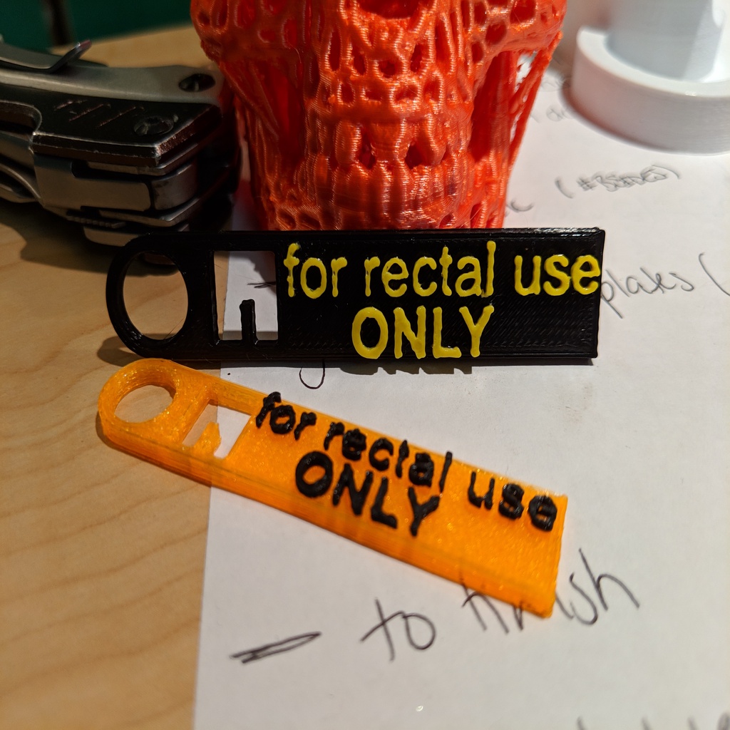 For Rectal Use Only Keychain