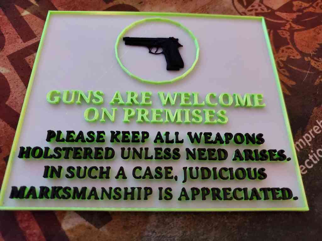 Guns welcome