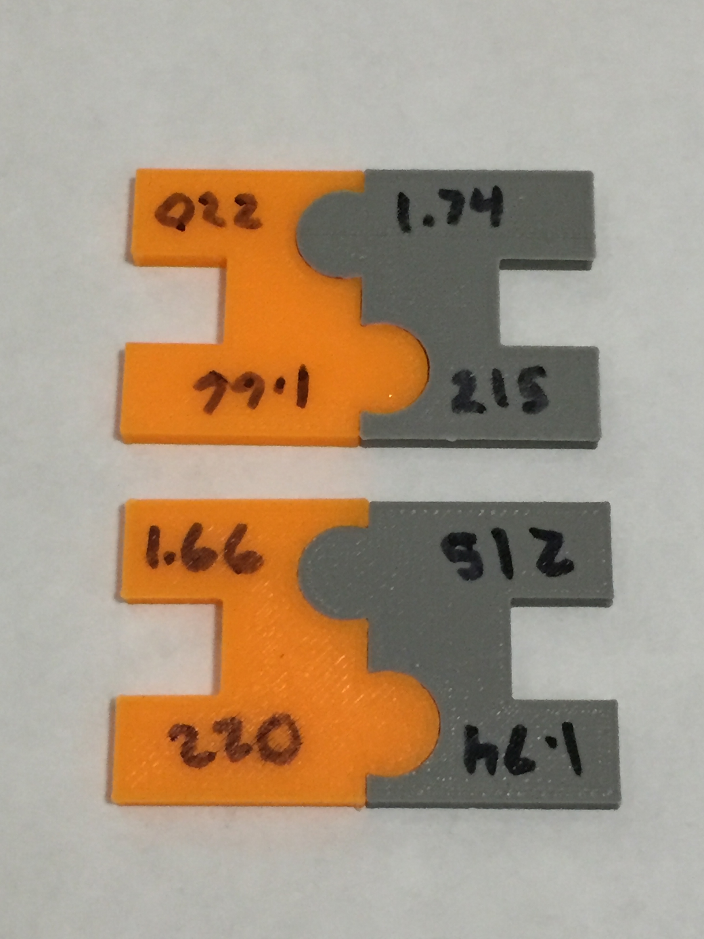 Interlocking calibration clips - Curves and straights