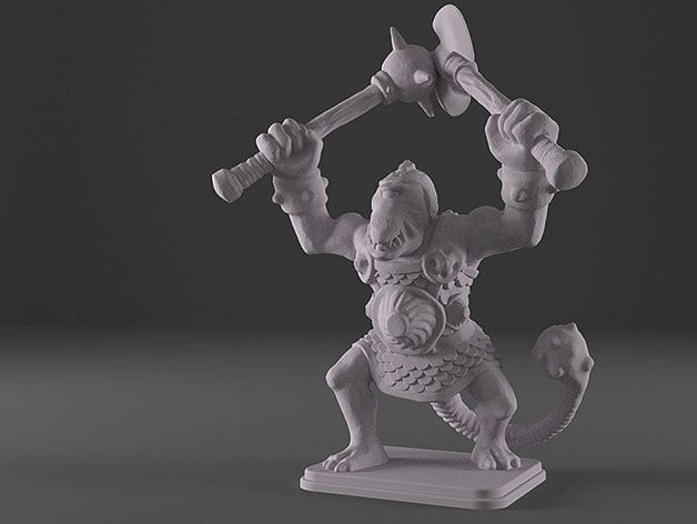 HeroQuest - Fimir Warlord with Axe and Mace