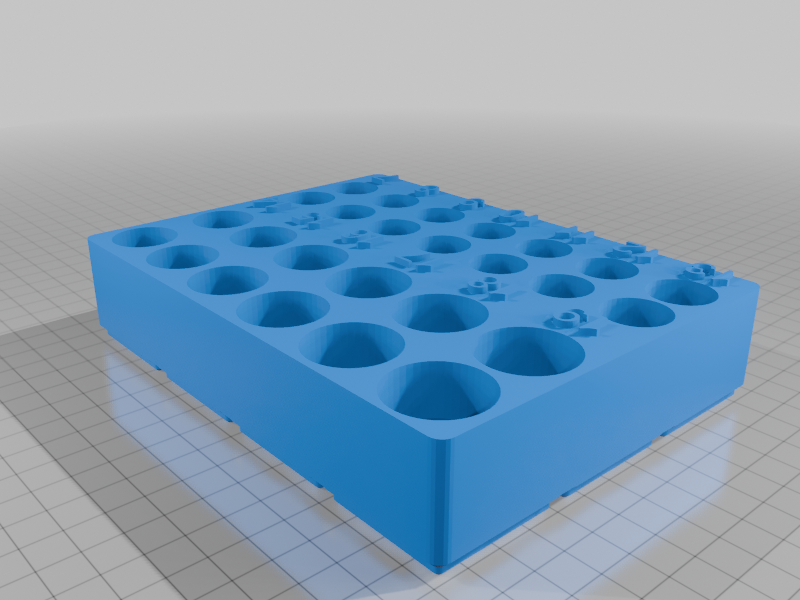 Gridfinity 3/8" Metric Socket Bin (double)