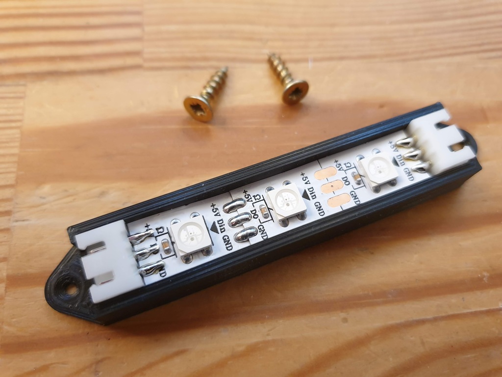LED strip mount with JST-XH connectors