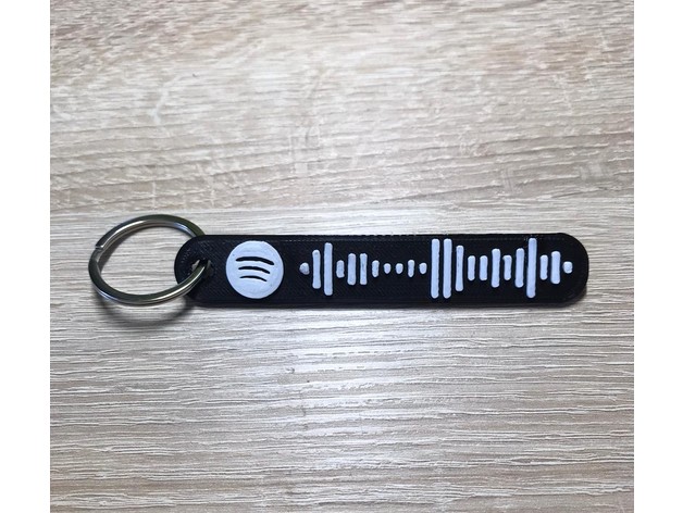 Rick Roll Spotify Code Keychain by 3D-Dengineer, Download free STL model