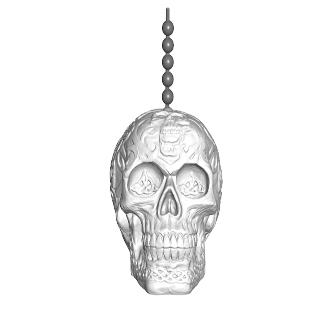 Celtic Skull Pull Ball Chain or Keychain Knob | Handle | Fob | Finials
