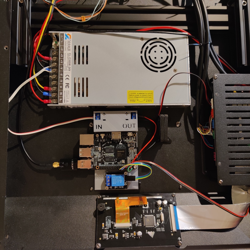Octoprint Raspberry Pi Mount w/relay & power supply