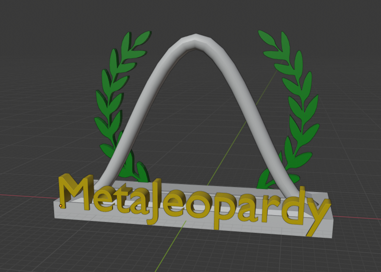 Nerd Trophy with Gauss graphic (Jeopardy Prize)