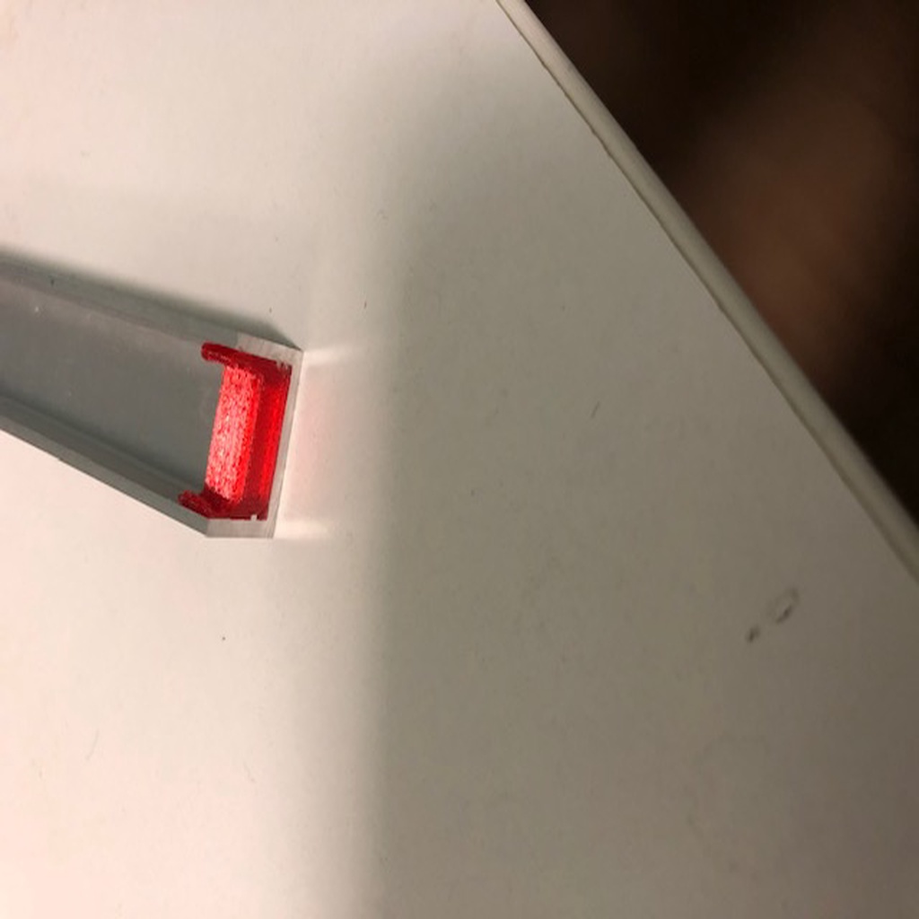 Led strip holder for aluminium profile