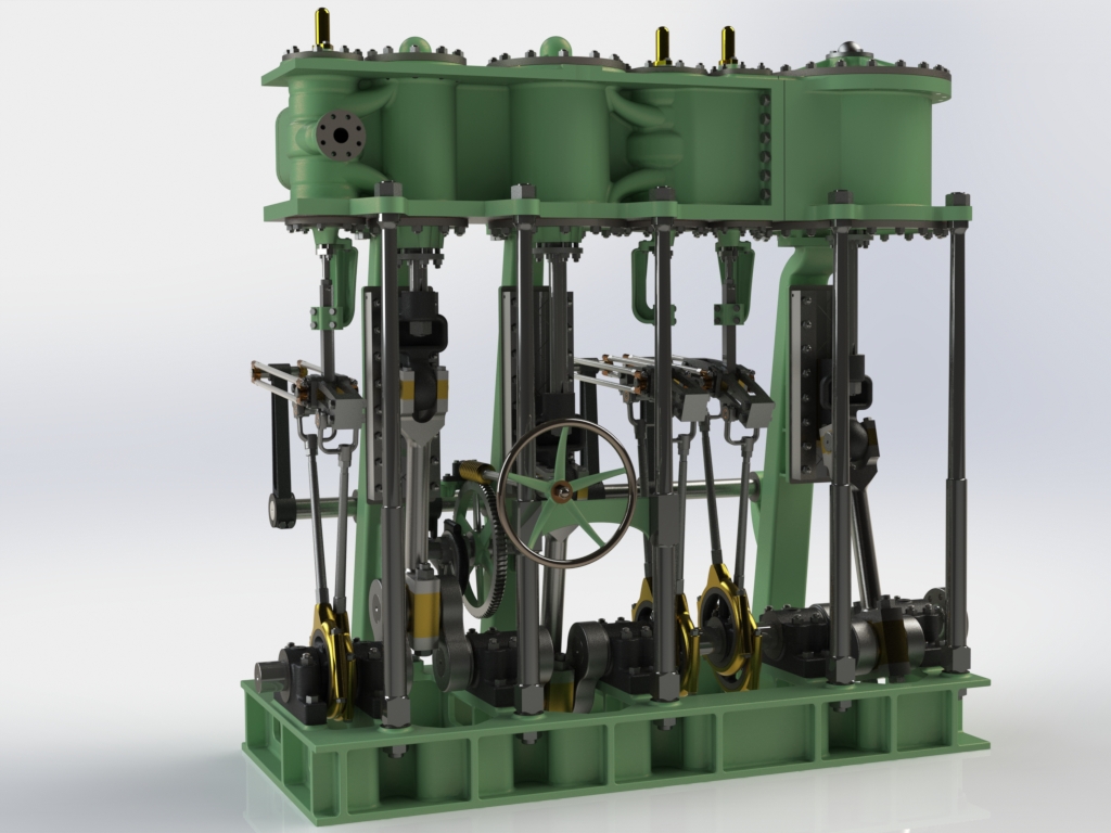 Triple expansion marine steam engine