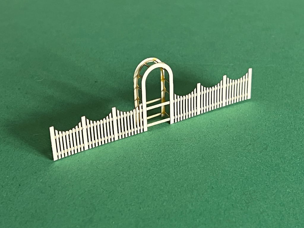 PICKET FENCE with ARBOR HO SCALE