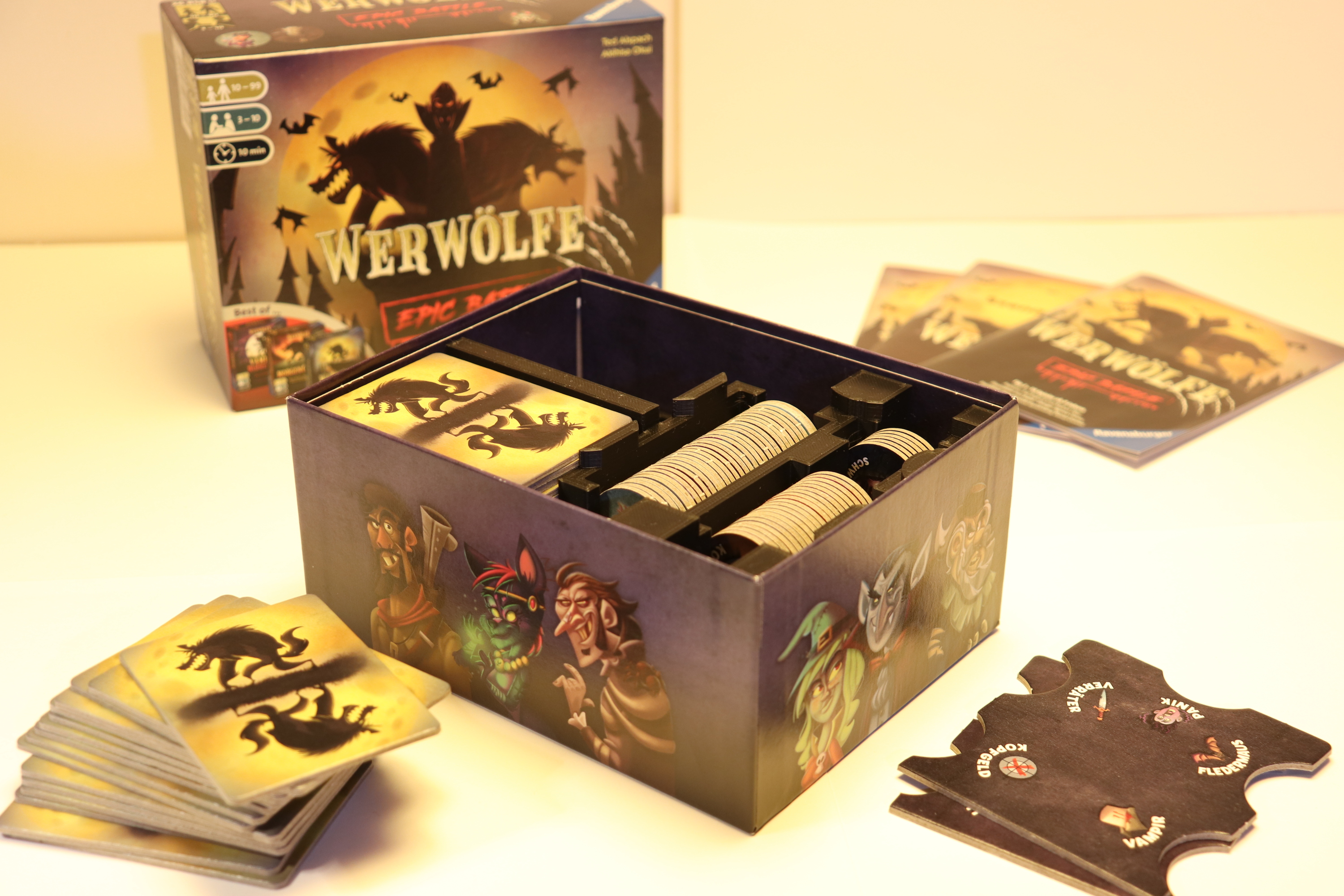 One Night Ultimate Werewolf Epic Battle Game Box Insert