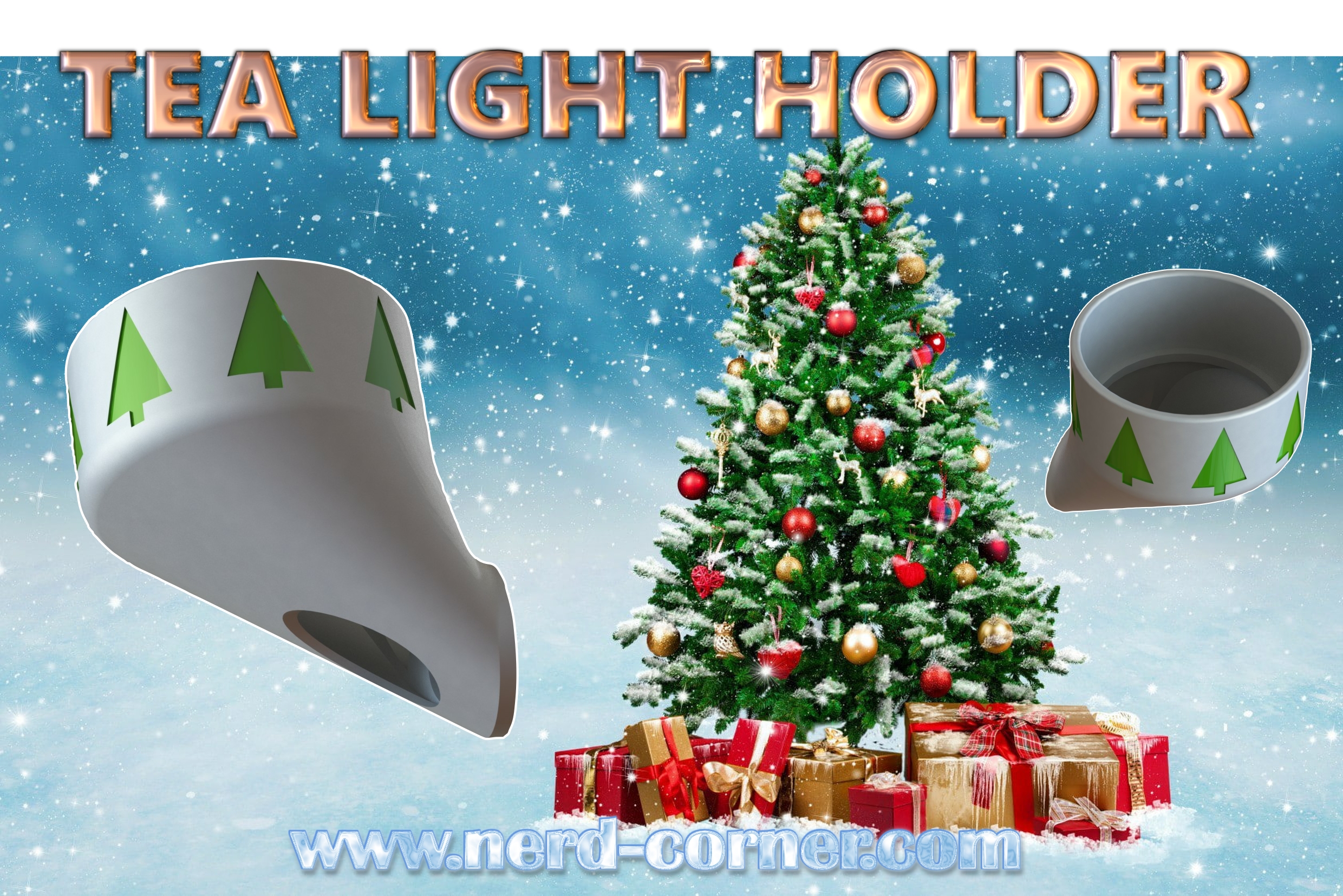 LED tealight holder center wall mount V1.1