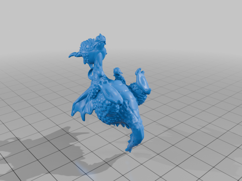 cartoon hovering dragon character charm