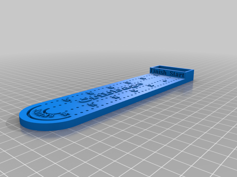 Half Size Cribbage Board V2