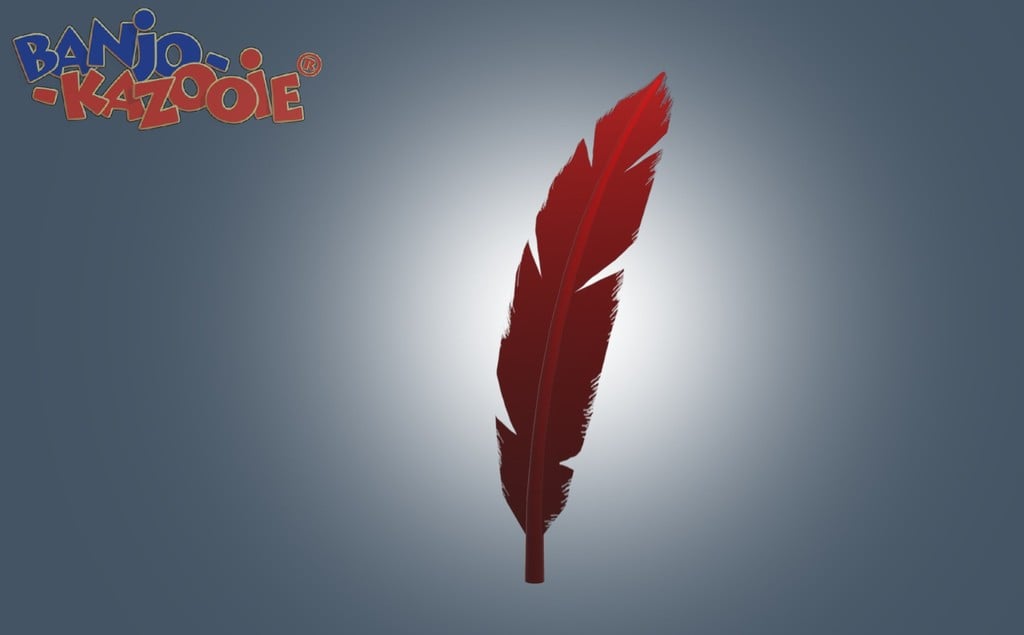 Banjo Kazooie Feather | Red/Gold