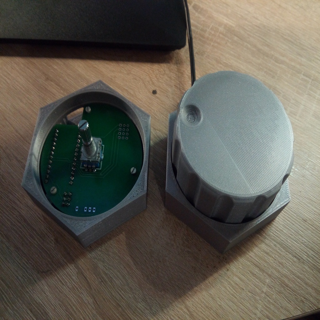 Case and PCB for 3D printed MEDIA CONTROL volume knob 
