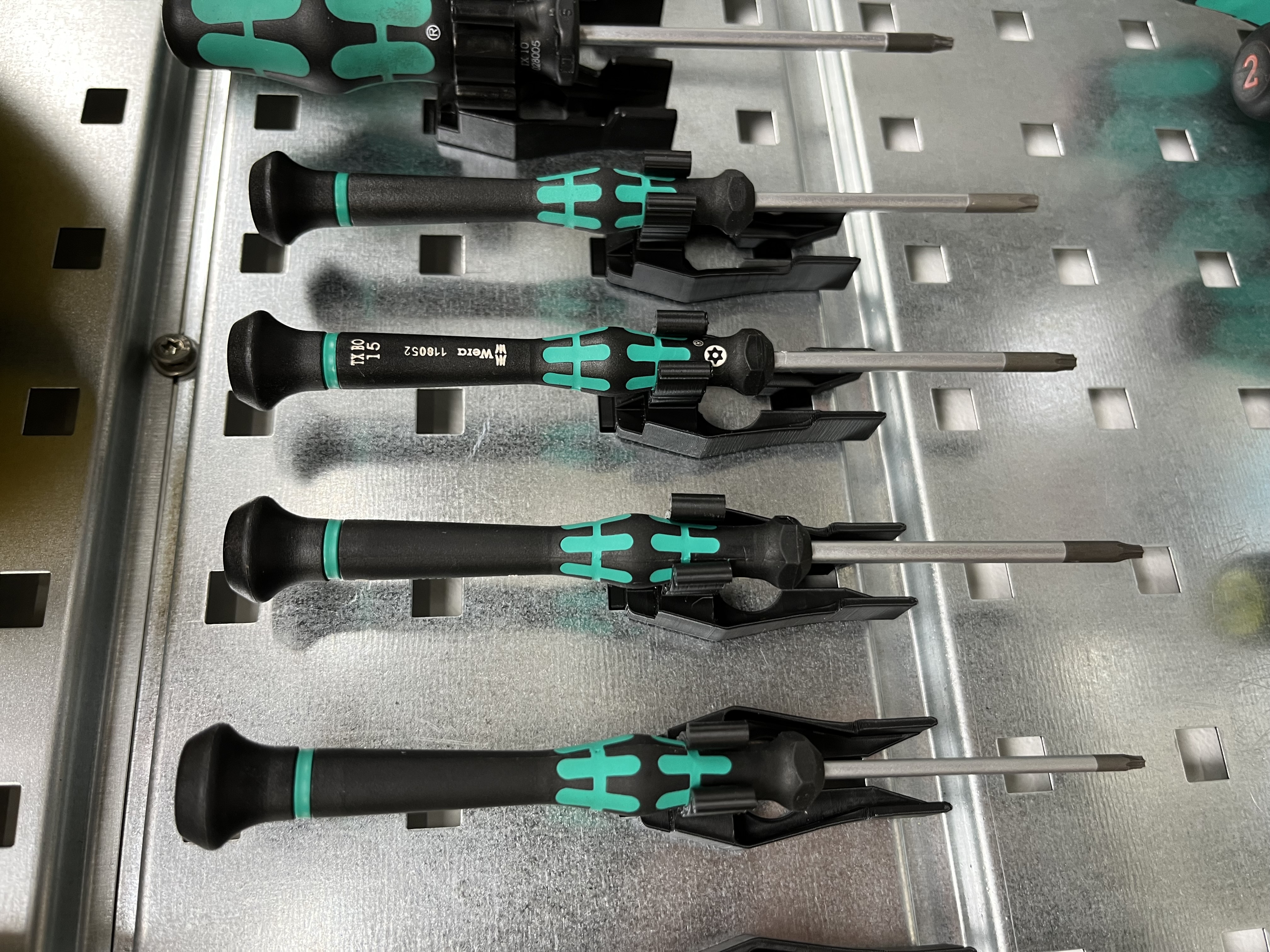 Raaco holder for small (Wera Micro) screwdrivers
