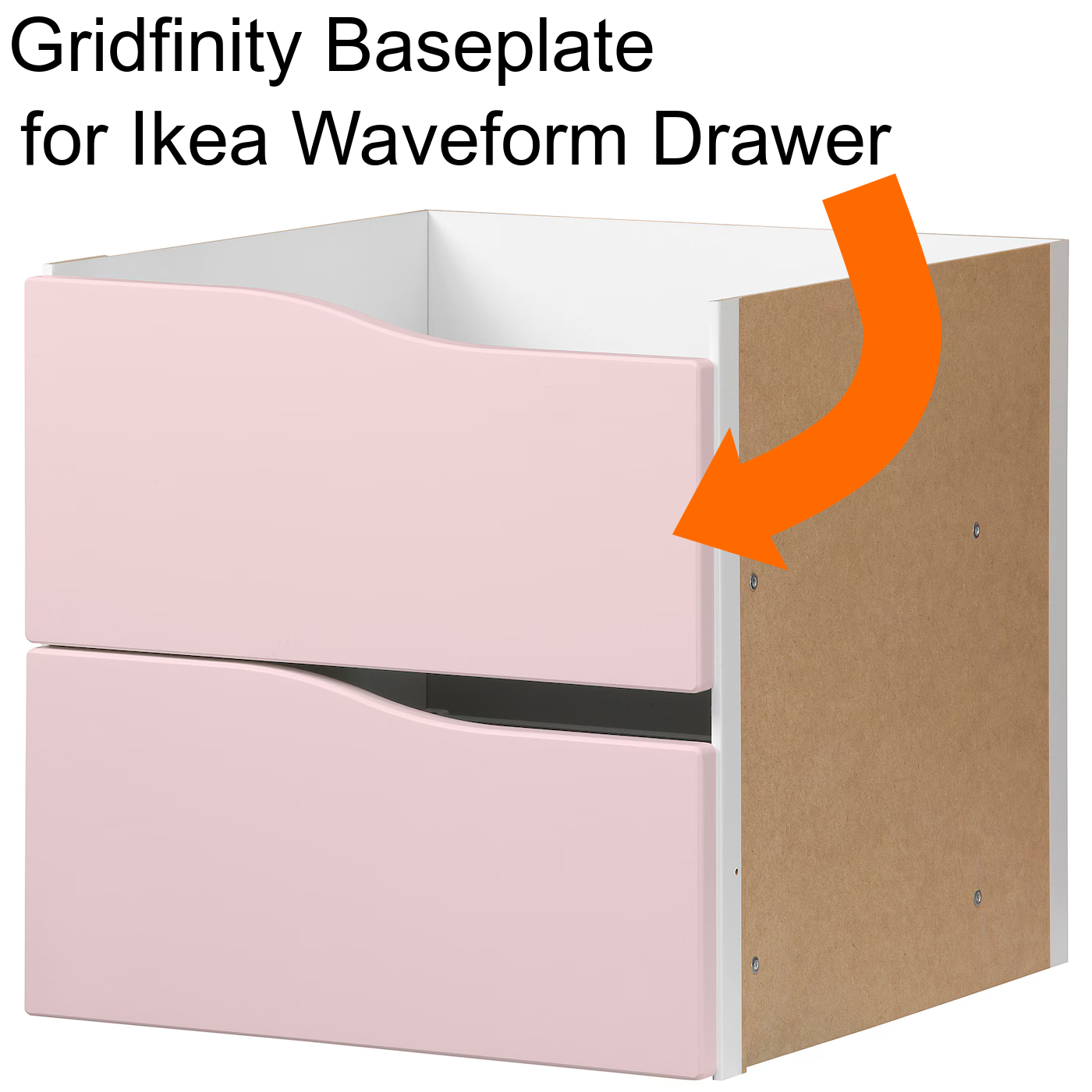 Gridfinity Baseplate Ikea Kallax Waveform Drawer