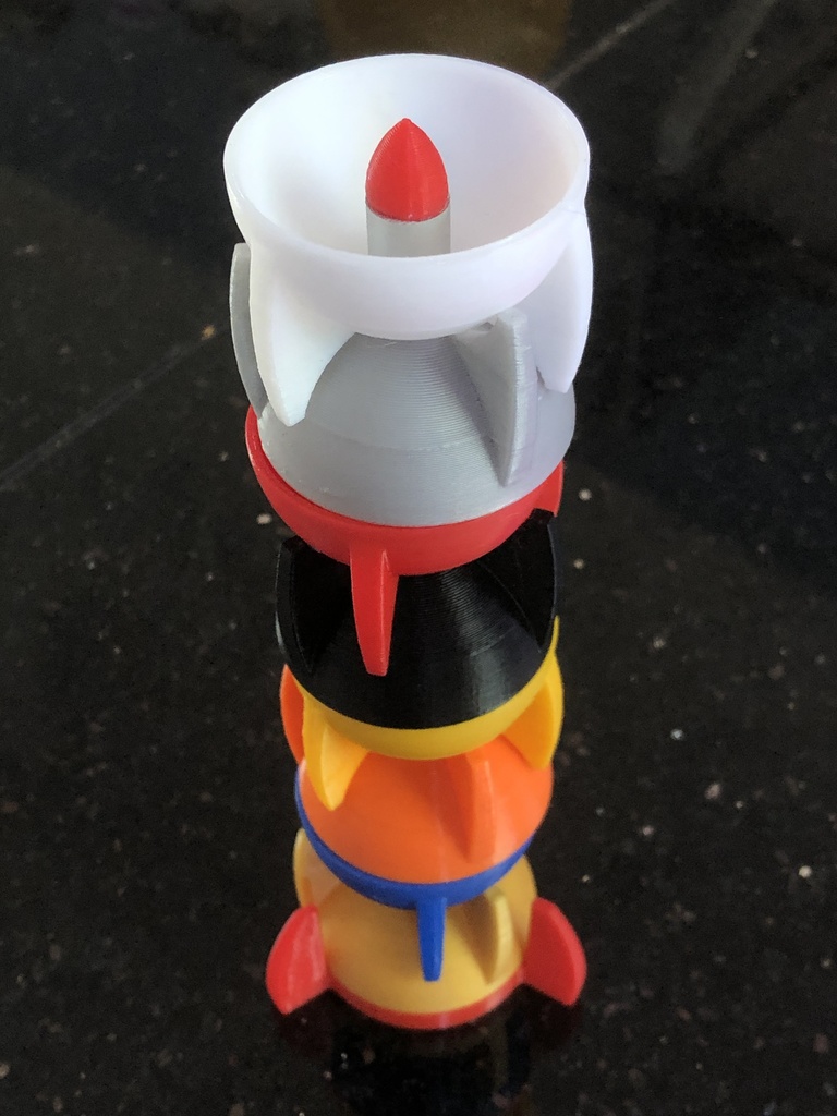 rocket egg cup holder stackable with stand
