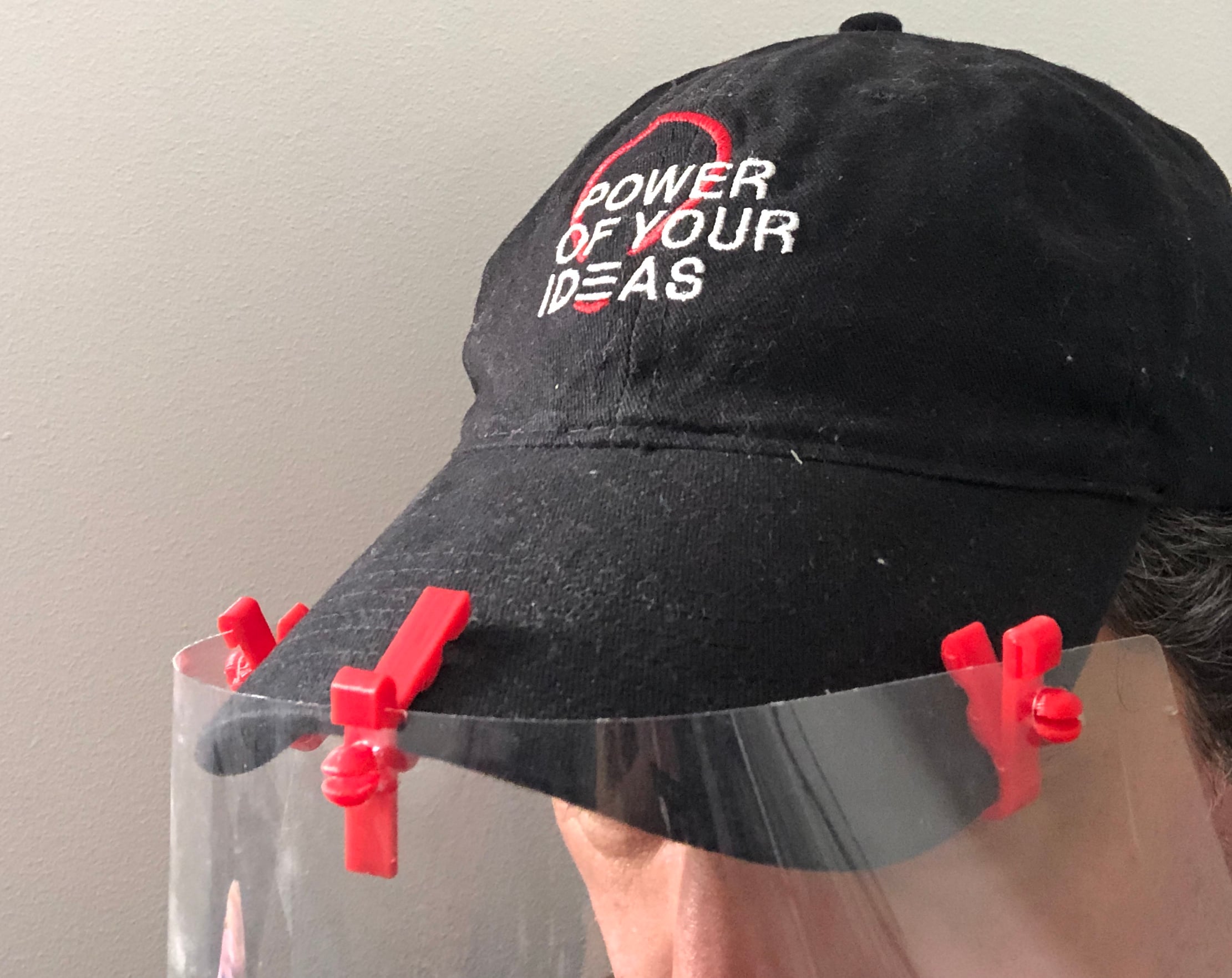 Cap Clip - Turn any baseball cap into a COVID face shield PPE