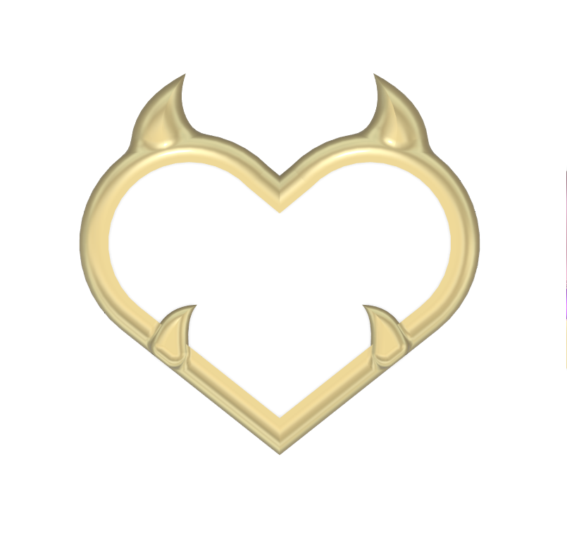 Devil horn heart