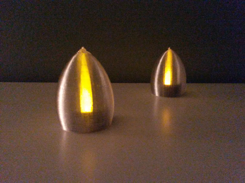 Tea-light drop-shape lamp-shade