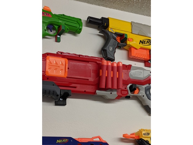 Nerf Gun Rack Wall Mounted : We recently posted a picture of a wall built for nerf guns on our ...