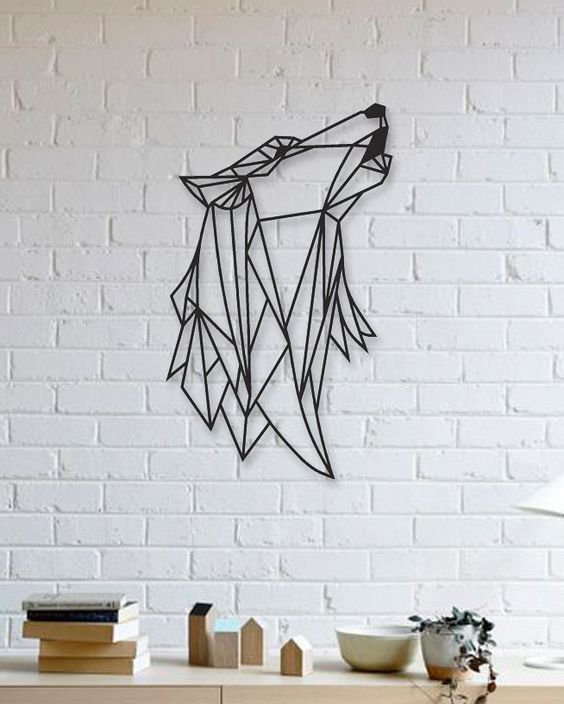 Wolf Wall Sculpture 2D II