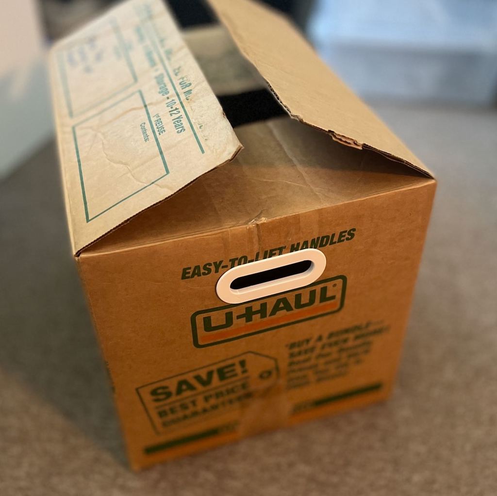 Cardboard Box Handle Reinforcement for U-Haul Boxes