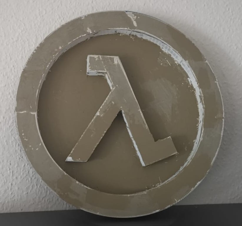 40cm Lambda Symbol from Half-Life