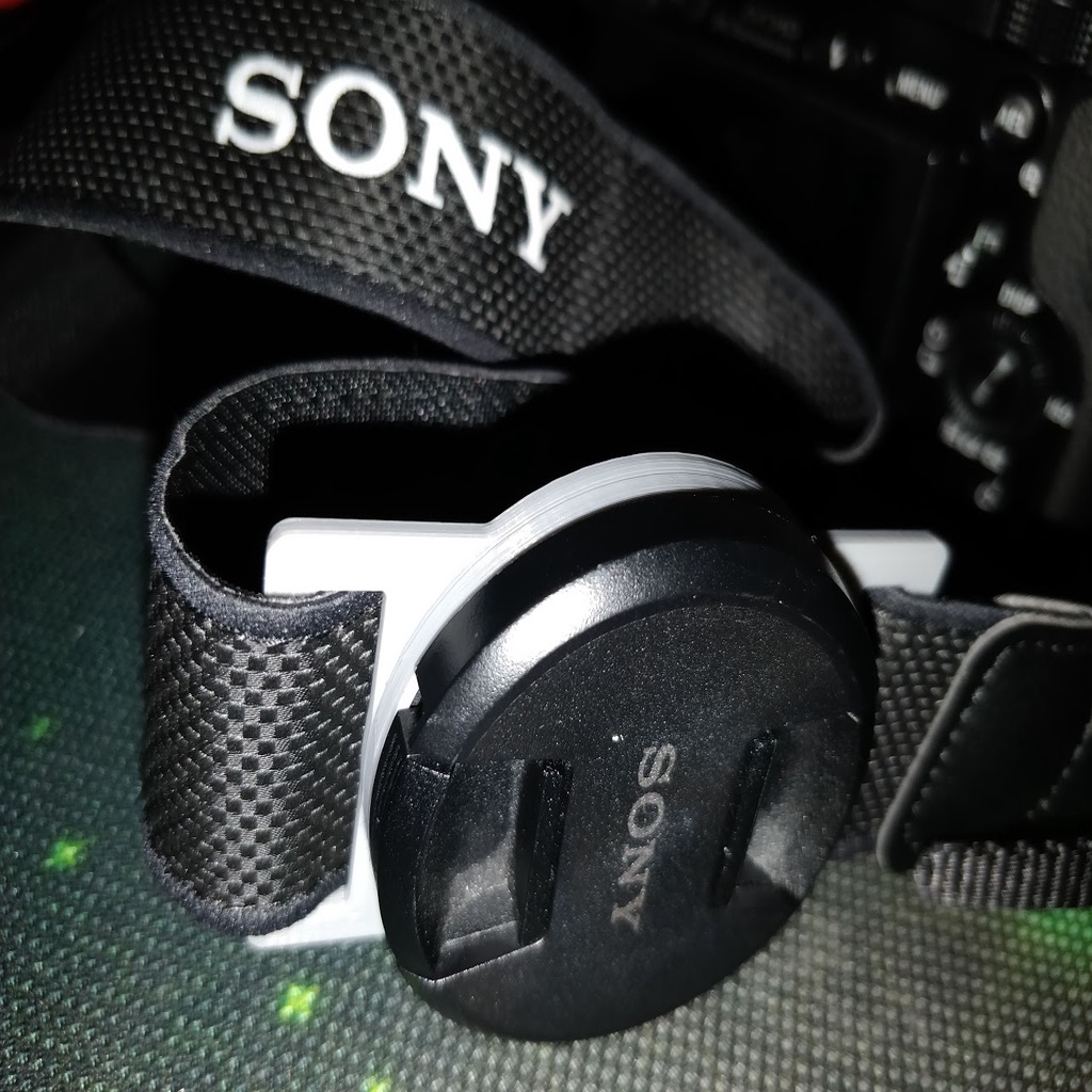 Lens cap holder for Sony a6000 (NEX) 40.5mm & 49mm