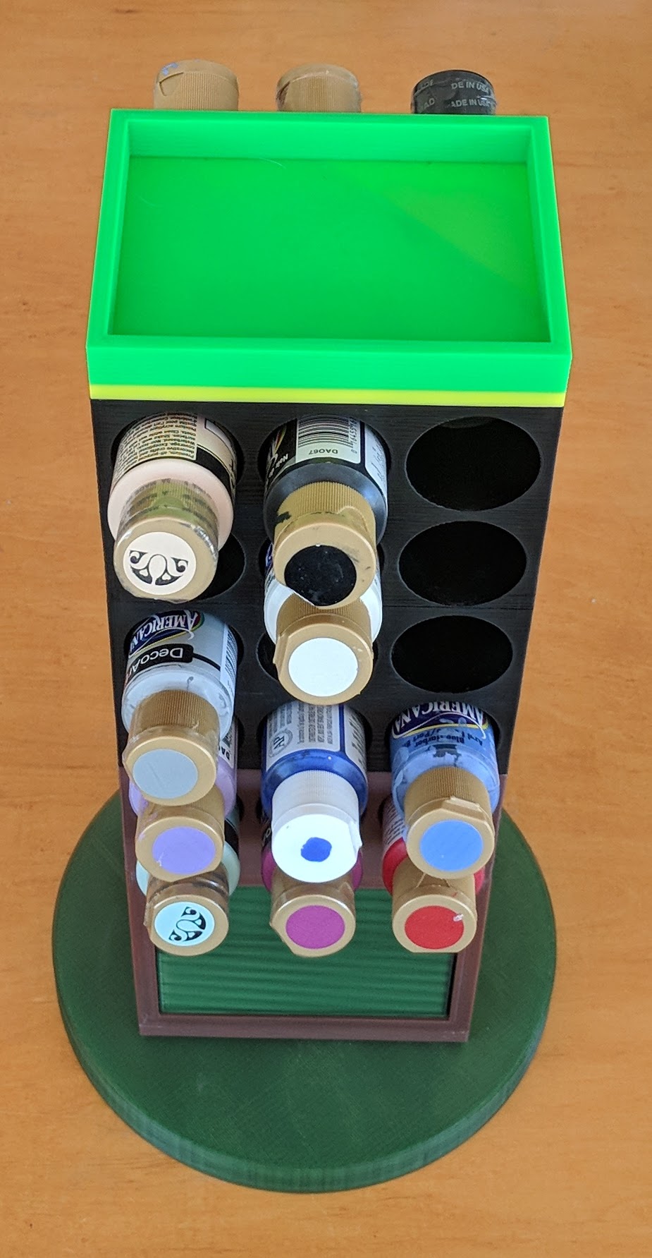 Modular Spinning Acrylic Paint Rack