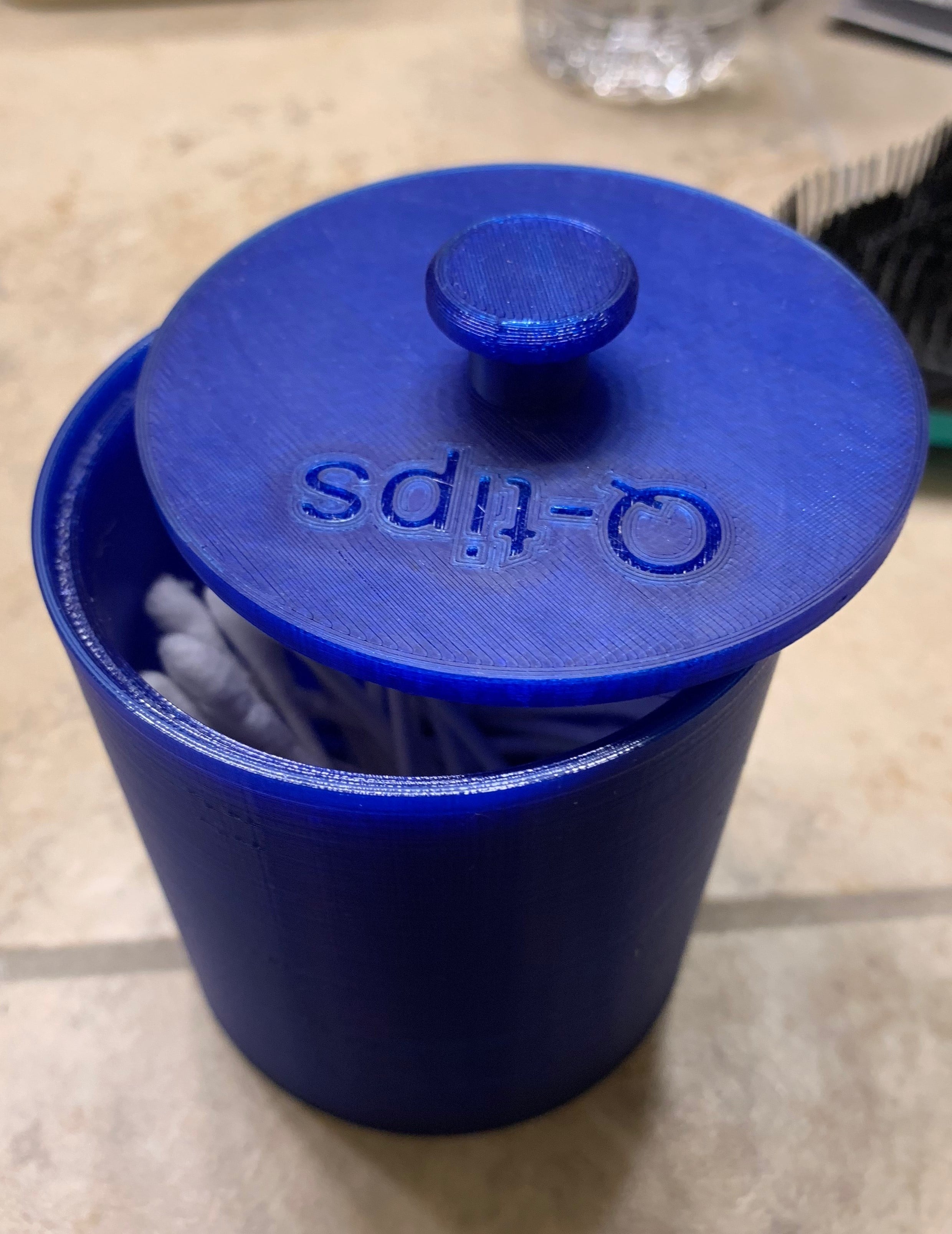 Q-tip container