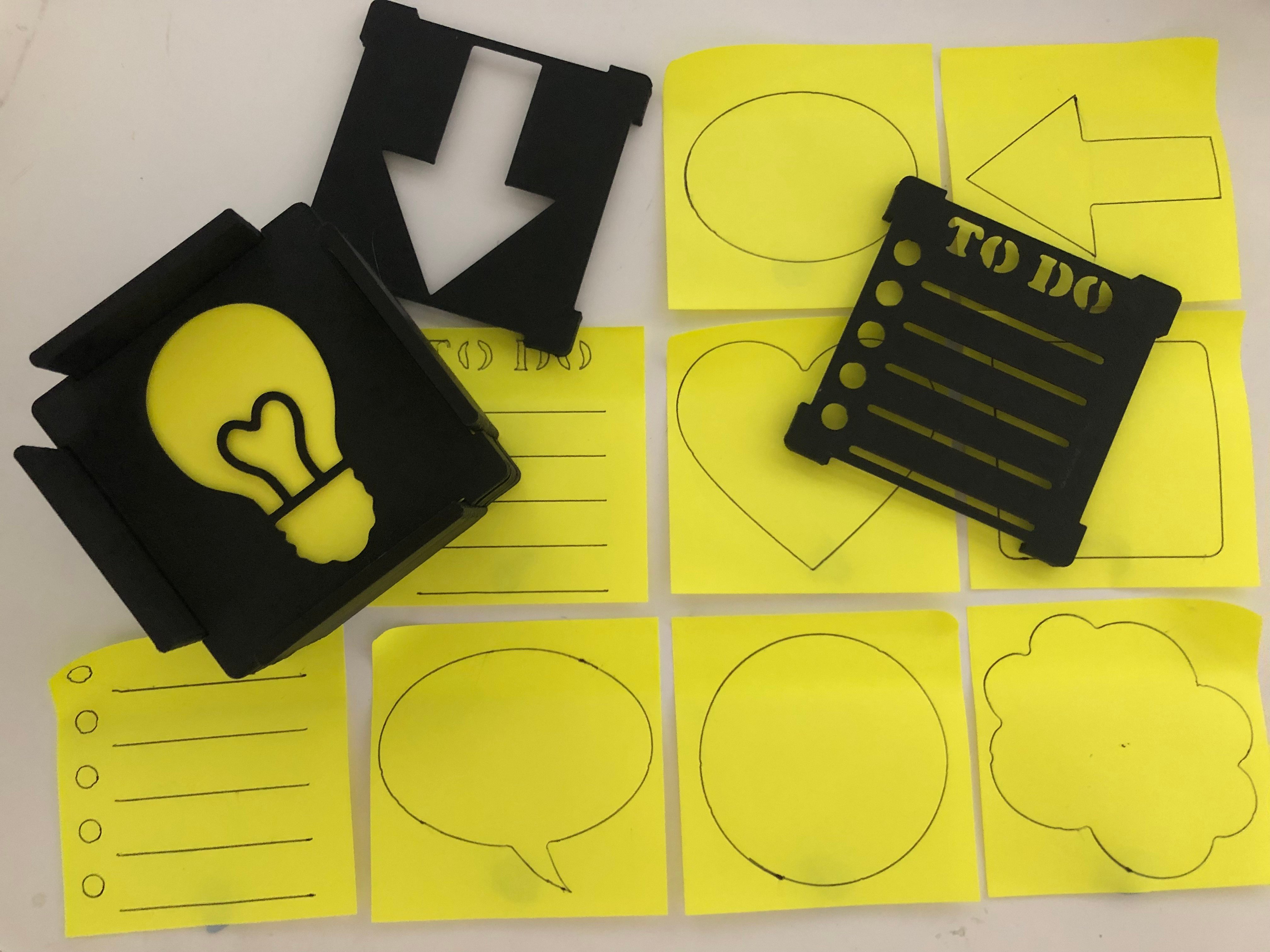 Post-It Note stencils