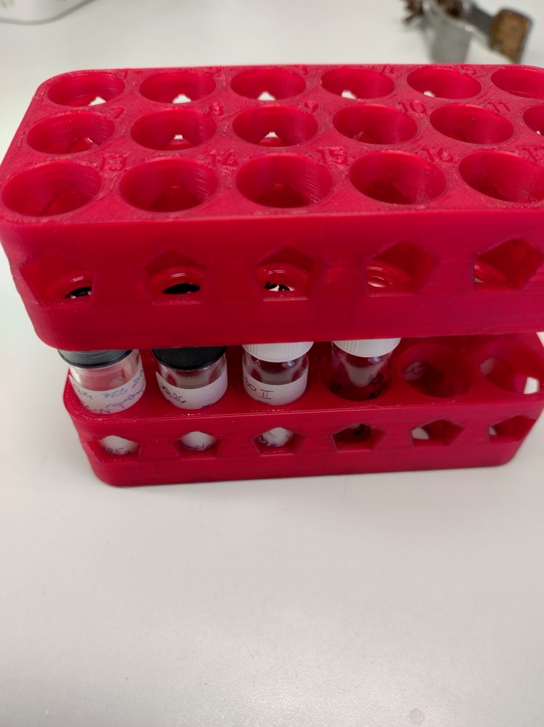Vial holder - stackable, customizable