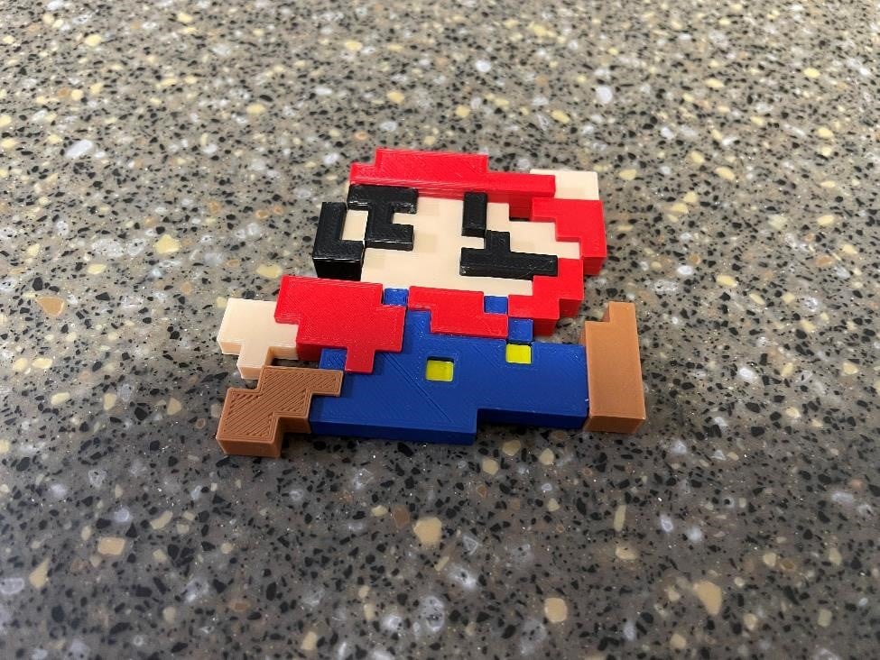 Jumping 8-Bit Mario